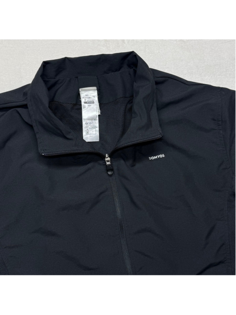 Men's‎ Decathlon Domyos Black Windbreaker Jacket Mesh Lining XL